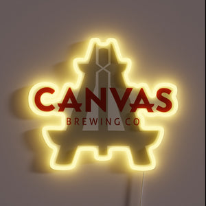 Vibrant Canvas Brewing Co RGB neon beer bar decor lighting.