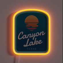 Charger l&#39;image dans la galerie, Vibrant RGB neon glow illuminates tranquil Texas Hill Country scenery.