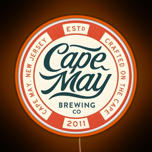 Cape May Brewing Co RGB neon sign orange