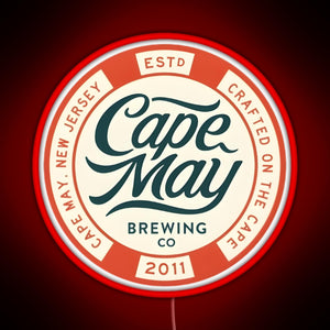 Cape May Brewing Co RGB neon sign red