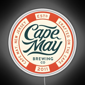 Cape May Brewing Co RGB neon sign white 