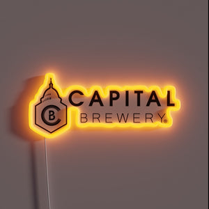 Neon beer sign for craft brewery or home bar decor.