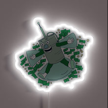 Charger l&#39;image dans la galerie, Neon capitalist branding decor with colorful RGB LED lighting effects.