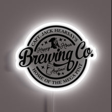 Charger l&#39;image dans la galerie, Captain Jack Hearsay Brewing Co. neon sign with white LED glow