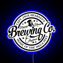 Charger l&#39;image dans la galerie, Captain Jack Hearsay s Brewing Company Home of the Mega Pint RGB neon sign blue