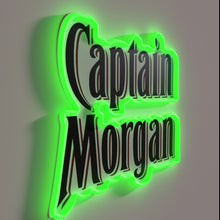 Charger l&#39;image dans la galerie, Vibrant Captain Morgan RGB neon bar sign with pirate spirit ambiance.