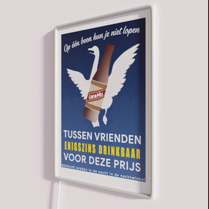 Vintage Dutch Beer Bar Sign with Retro Inspired Neon Lighting