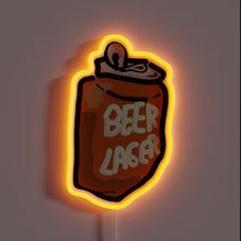 Charger l&#39;image dans la galerie, Vibrant RGB Neon Sign Featuring Colorful Cartoon Beer Can Design