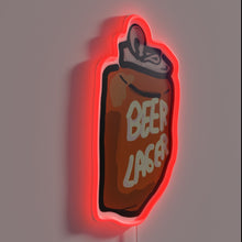 Charger l&#39;image dans la galerie, Fun Retro Themed Neon Sign with Color Changing Beer Can Design