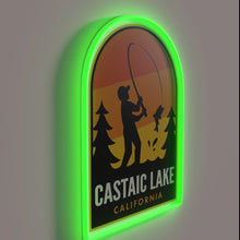 Charger l&#39;image dans la galerie, Casting Your Line at Castaic Lake in California Under Neon