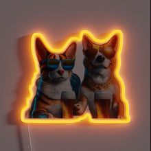Charger l&#39;image dans la galerie, Colorful pet-friendly vibes with this feline canine chill sign