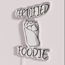 Charger l&#39;image dans la galerie, Certified Foodie Vegan Lifestyle Neon Sign for Home Decor Kitchen.