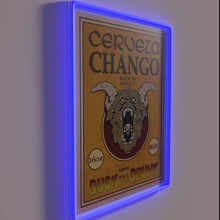 Charger l&#39;image dans la galerie, Vibrant RGB neon bar decor with monkey beer illustration design