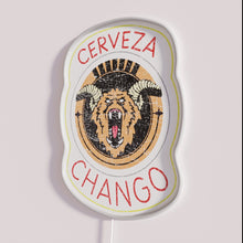 Charger l&#39;image dans la galerie, Neon Cerveza Chango Beer Sign RGB Colorful Bar Decor Lighting