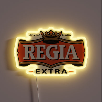 RGB Neon Sign Featuring Cerveza Regia El Salvador Beer Brand