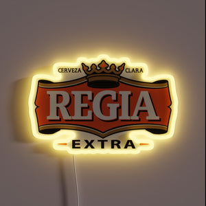 RGB Neon Sign Featuring Cerveza Regia El Salvador Beer Brand