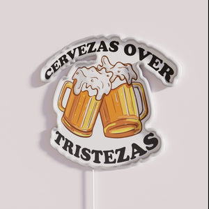 RGB Neon Bar Sign with Vibrant Cerveza Beer Inspired Lighting