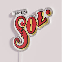 Charger l&#39;image dans la galerie, Bold colorful Mexican beer logo illuminated rgb neon bar decor