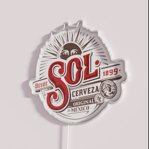 Colorful Cerveza Sol RGB Neon Bar Sign for Tropical Decor