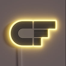Charger l&#39;image dans la galerie, Customizable Color-Changing RGB LED Sign with Compact Fluorescent Logo Design