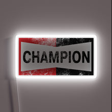 Charger l&#39;image dans la galerie, Vintage Champion logo neon sign with white LED border