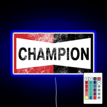 Charger l&#39;image dans la galerie, Champion Vintage Logo RGB neon sign remote