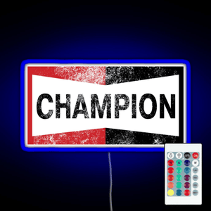 Champion Vintage Logo RGB neon sign remote