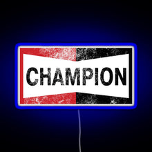 Charger l&#39;image dans la galerie, Champion Vintage Logo RGB neon sign blue