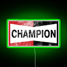 Charger l&#39;image dans la galerie, Champion Vintage Logo RGB neon sign green