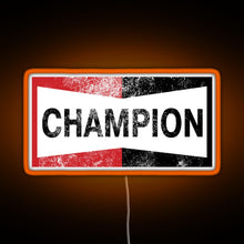 Charger l&#39;image dans la galerie, Champion Vintage Logo RGB neon sign orange