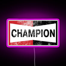 Charger l&#39;image dans la galerie, Champion Vintage Logo RGB neon sign  pink