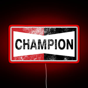 Champion Vintage Logo RGB neon sign red