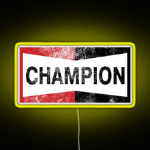Charger l&#39;image dans la galerie, Champion Vintage Logo RGB neon sign yellow