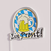 Charger l&#39;image dans la galerie, Oktoberfest Neon Sign featuring Cheers Beer Brand in Colorful RGB Lighting