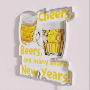New Year's Party Decorations with Colorful LED Neon Sign