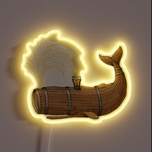 Charger l&#39;image dans la galerie, Eye-catching RGB Neon Sign Featuring A Whales Drunken Cheerful Face
