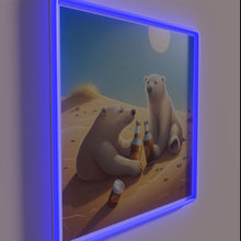 Charger l&#39;image dans la galerie, Vibrant RGB neon bar decor with customizable cheer quote.