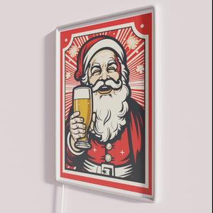 Vintage-inspired festive holiday decoration with colorful RGB lighting effects.