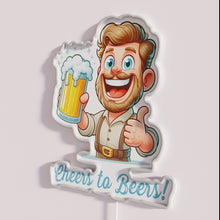 Charger l&#39;image dans la galerie, RGB Neon Bar Sign Cheers to Beers Party Decorations