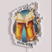 Charger l&#39;image dans la galerie, Hydrate in style with vibrant RGB neon hydration motivational sign decoration