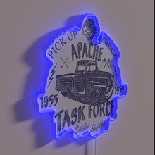 Charger l&#39;image dans la galerie, Vintage Chevrolet Apache Truck Task Force Series Neon Sign with RGB Lighting
