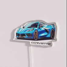 Charger l&#39;image dans la galerie, Customizable Neon Chevrolet Corvette C8 RGB Sign for Car Enthusiasts.