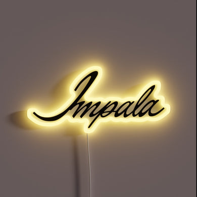 Chevrolet Impala car enthusiast's ultimate decorative Script Neon Sign accessory.