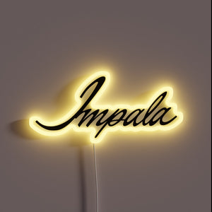 Chevrolet Impala car enthusiast's ultimate decorative Script Neon Sign accessory.