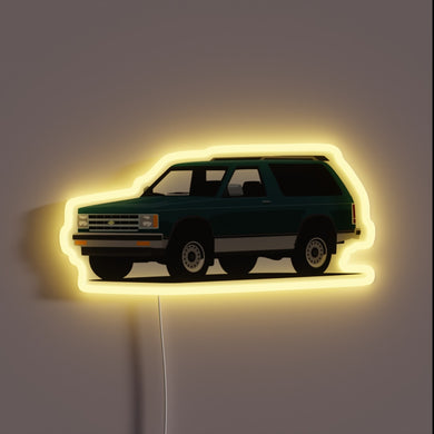 Customizable Chevrolet S10 Blazer RGB Neon Sign with Vibrant Color Options.