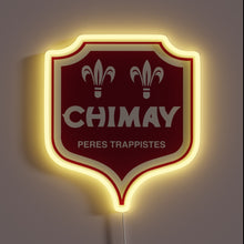 Charger l&#39;image dans la galerie, Chimay beer neon sign with red shield and yellow LED glow