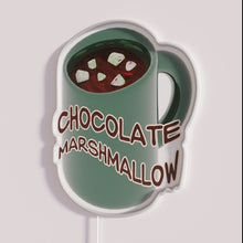 Charger l&#39;image dans la galerie, Colorful Neon Sign Featuring Delicious Chocolate Marshmallow Treat Logo Design