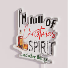 Charger l&#39;image dans la galerie, Christmas Whiskey Glass Display Neon Sign with Vibrant Holiday Cheer