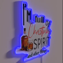 Charger l&#39;image dans la galerie, Add festive touch with glowing neon Christmas spirit whiskey glass decor.