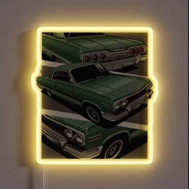Vintage 1960s Retro Style Chevy Impala SS Neon Sign Decoration